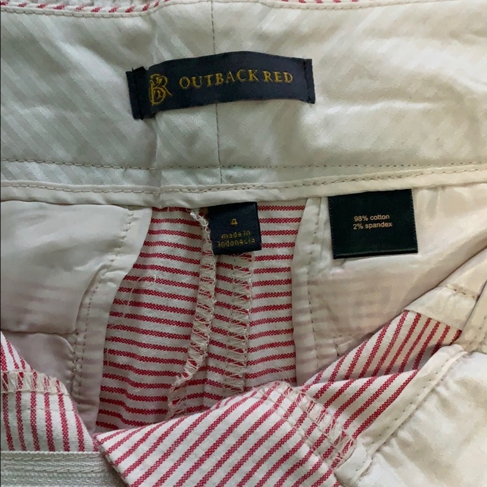 Outback Red - Red and white striped shorts size 4 - Picture 6 of 7